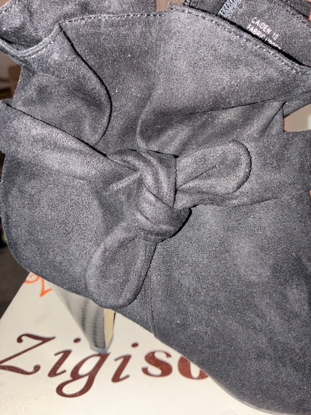 Zigi Soho Black Suede Ankle Tie Heeled Boots - Picture 8 of 16